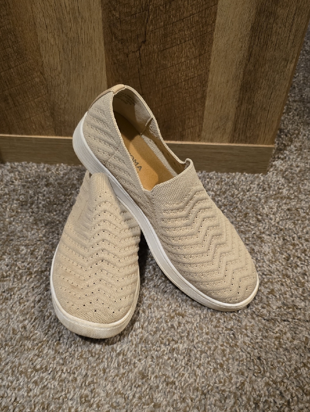 Sonoma Beige Slip-On Knit Mules